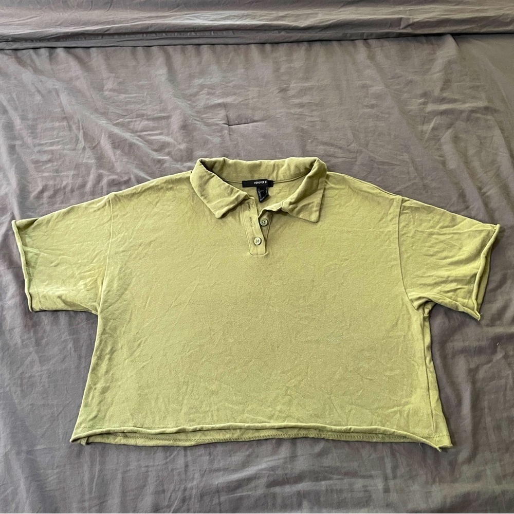 Forever21 olive green Croptop